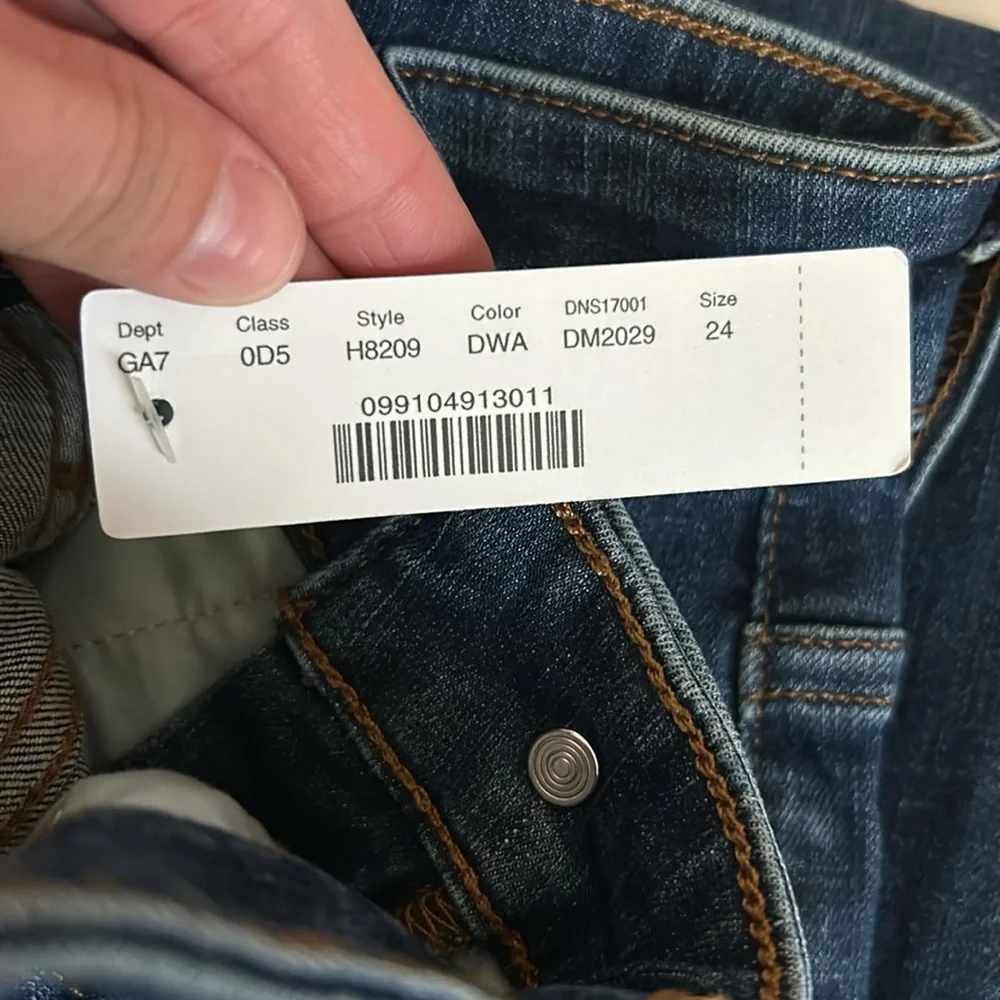 J.Crew Curvy Toothpick Jean in Dryden Wash Size 24
